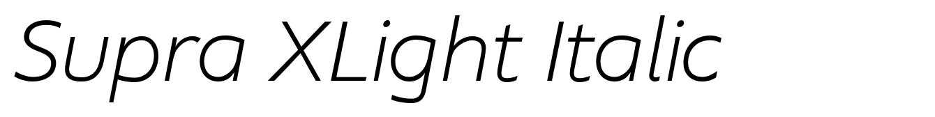 Supra XLight Italic